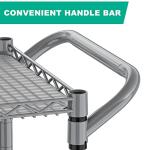 Heavy-Duty 3-Tier Rolling Utility Cart - Gray