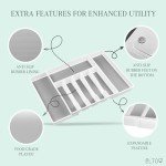 Expandable Silverware Drawer Organizer with 8 Compartments