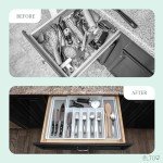 Expandable Silverware Drawer Organizer with 8 Compartments