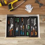 Expandable Kitchen Utensil Organizer Tray - Black