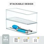 8 Pack Stackable Clear Plastic Drawer Organizers