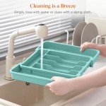 Expandable Turquoise Silverware Drawer Organizer Tray