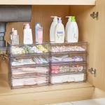 Clear Stackable Storage Drawers - 2 Pack