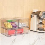 Vtopmart 6-Pack Stackable Clear Storage Drawers