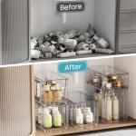Clear Stackable Storage Drawers - 3 Pack Set