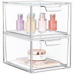 Stackable Acrylic Makeup Organizer - 2 Pack