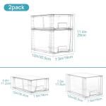 Clear Stackable Storage Drawers - 4 Pack