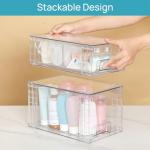 Clear Stackable Storage Drawers - 4 Pack