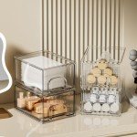 4 Pack Clear Stackable Acrylic Storage Drawers
