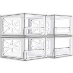 4-Pack Clear Acrylic Stackable Storage Drawers