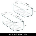 8-Pack Clear Stackable Drawer Organizer Bins