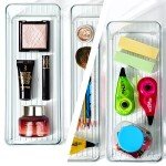 8-Pack Clear Stackable Drawer Organizer Bins