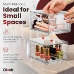 4-Pack Clear Acrylic Stackable Storage Drawers