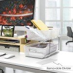 2-Tier Clear Bathroom Organizer with Pull-Out Drawer
