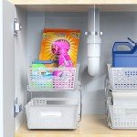 2-Tier Clear Bathroom Organizer with Pull-Out Drawer
