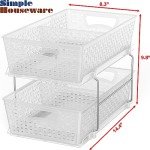 2-Tier Clear Bathroom Organizer with Pull-Out Drawer