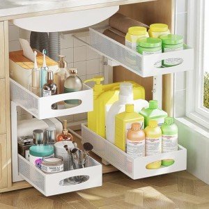2-Pack Under Sink Organizer with Pull-Out Drawers