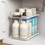 Delamu 2-Tier Under Sink Organizer with Dividers