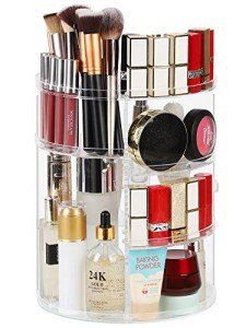 Syntus Rotating Makeup Organizer - Adjustable Carousel Storage