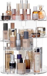 HBlife 360 Rotating Makeup Organizer – Large Capacity