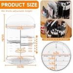 Clear Rotating 6-Tier Makeup Organizer for Vanity