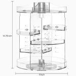 HBlife 360 Rotating Makeup Organizer – Large Capacity