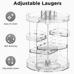 HBlife 360 Rotating Makeup Organizer – Large Capacity