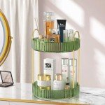 360 Rotating 2-Tier Makeup Organizer for Vanity