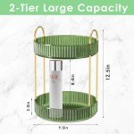 360 Rotating 2-Tier Makeup Organizer for Vanity