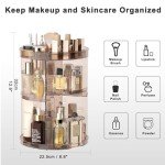 360° Rotating Makeup Organizer with Adjustable Height