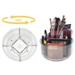 360° Rotating Clear Makeup Organizer with 6 Compartments