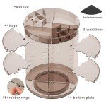 360° Rotating Makeup Organizer with Adjustable Height