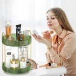 360 Rotating 2-Tier Makeup Organizer for Vanity