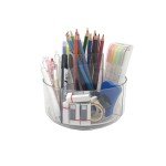 360° Rotating Clear Makeup Organizer with 6 Compartments