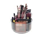 360° Rotating Clear Makeup Organizer with 6 Compartments