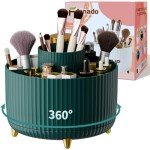 360° Rotating Makeup Brush Holder – Green