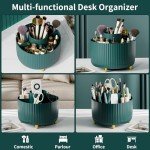 360° Rotating Makeup Brush Holder – Green