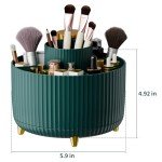 360° Rotating Makeup Brush Holder – Green