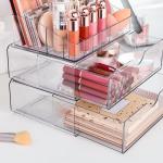 Vtopmart 3-Tier Clear Makeup Organizer with Drawer