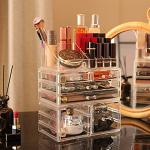 Acrylic 3-Pack Clear Makeup & Jewelry Organizers