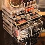 Acrylic 3-Pack Clear Makeup & Jewelry Organizers