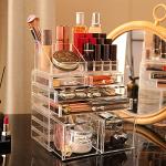 Acrylic 3-Pack Clear Makeup & Jewelry Organizers