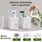 Diatomite Toothbrush Holder Set for Bathroom Countertop