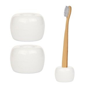 Ceramic Toothbrush Holder Set for Bathroom Organization