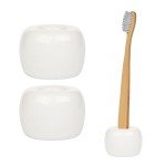 Ceramic Toothbrush Holder Set for Bathroom Organization
