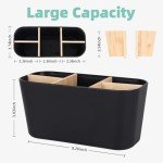 Bamboo Toothbrush Holder and Organizer for Bathrooms