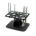 Makeup Brush Drying Rack with Mat and Tray