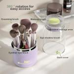 360° Rotating Makeup Brush Holder and Organizer