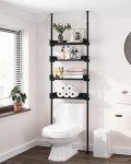 Adjustable Over-The-Toilet Storage Cabinet - Black