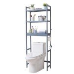 3-Tier Over Toilet Bathroom Organizer with Hooks